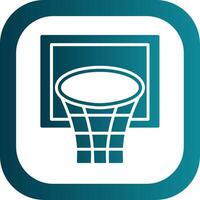 Basketball Hoop Glyph Gradient Corner Icon vector