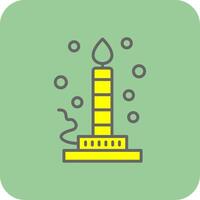 Bunsen Burner Glyph Gradient Corner Icon vector