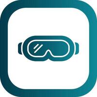 Goggles Glyph Gradient Corner Icon vector