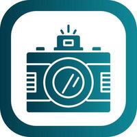 Dslr Camera Glyph Gradient Corner Icon vector