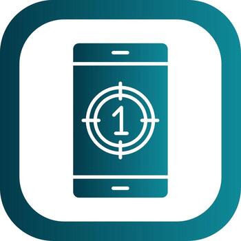 Countdown Glyph Gradient Corner Icon vector