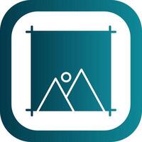 Crop Glyph Gradient Corner Icon vector