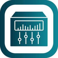 sonido mezclador glifo degradado esquina icono vector