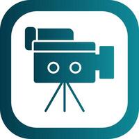 Camera Glyph Gradient Corner Icon vector