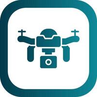 Drone Glyph Gradient Corner Icon vector