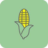 Corn Filled Yellow Icon vector