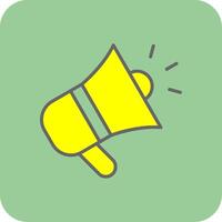 Megaphone Filled Yellow Icon vector