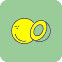 Coconut Filled Yellow Icon vector