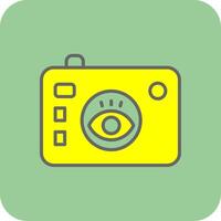 Camera Filled Yellow Icon vector