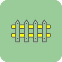 Fence Filled Yellow Icon vector