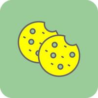 galletas lleno amarillo icono vector