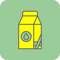 Milk Filled Yellow Icon vector