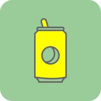 Soda Can Filled Yellow Icon vector