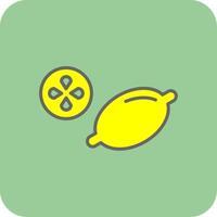 Lemon Filled Yellow Icon vector