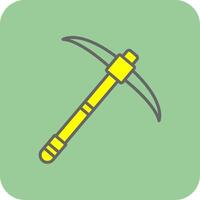 Pickaxe Filled Yellow Icon vector