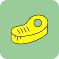 Steak Filled Yellow Icon vector