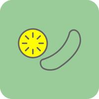 Cucumber Filled Yellow Icon vector