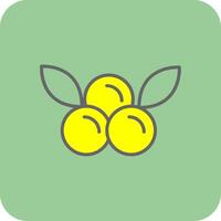 Cranberries Filled Yellow Icon vector