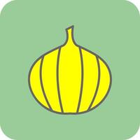 Garlic Filled Yellow Icon vector