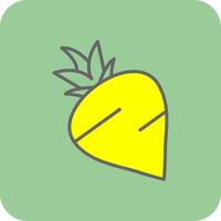 Turnip Filled Yellow Icon vector