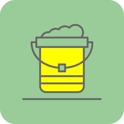Pail Filled Yellow Icon