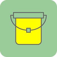 Bucket Filled Yellow Icon vector