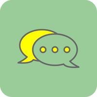 Messages Filled Yellow Icon vector