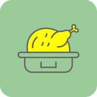 Roast Filled Yellow Icon vector