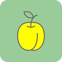 Plums Filled Yellow Icon vector