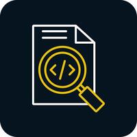 Search Line Red Circle Icon vector
