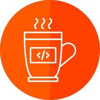 Computing Line Red Circle Icon vector