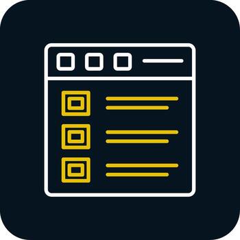 Bullet List Line Red Circle Icon vector