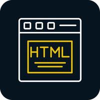 html línea rojo circulo icono vector