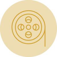 Reel Line Yellow Circle Icon vector