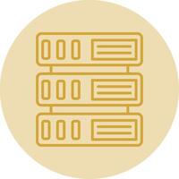 Switch Line Yellow Circle Icon vector