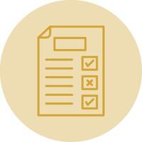 List Line Yellow Circle Icon vector