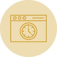 Page Speed Line Yellow Circle Icon vector