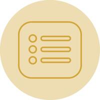 Menu Line Yellow Circle Icon vector