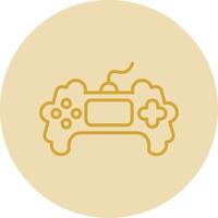 Game Line Yellow Circle Icon vector