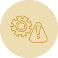 Error Line Yellow Circle Icon vector