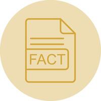 FACT File Format Line Yellow Circle Icon vector