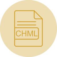 CHML File Format Line Yellow Circle Icon vector