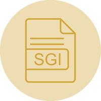 SGI File Format Line Yellow Circle Icon vector