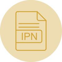 IPN File Format Line Yellow Circle Icon vector