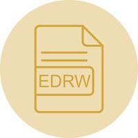 edrw archivo formato línea amarillo circulo icono vector