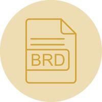 BRD File Format Line Yellow Circle Icon vector