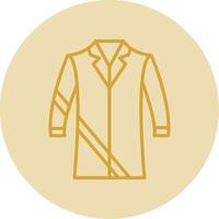 Coat Line Yellow Circle Icon vector