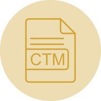 CTM File Format Line Yellow Circle Icon vector