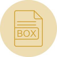 BOX File Format Line Yellow Circle Icon vector