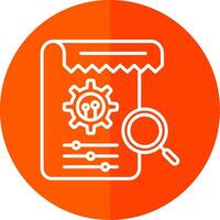 Research Line Red Circle Icon vector